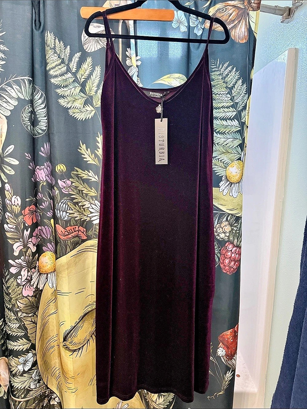 Astoria Velvet Maxi Dress in Purple Like New